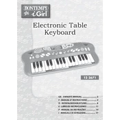 Bontempi 12 2671 Electronic Table Keyboard manual cover