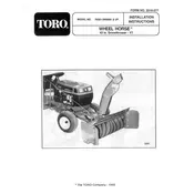 Toro Wheel Horse 79261 Snow Thrower manual cover