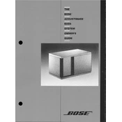 Bose Acoustimass Bass manual cover