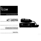 Icom IC-207H Transceiver manual cover