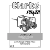 Clarke 8857727 FG2500 Generator manual cover