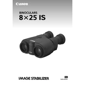 Canon IMAGE STABILIZER 8X25 IS manual cover