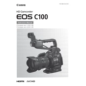 Canon EOS C100 manual cover