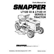 Snapper Series 0 LT12D330B Tractor manual cover