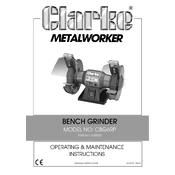 Clarke 6500520 CBG6RP Bench Grinder manual cover