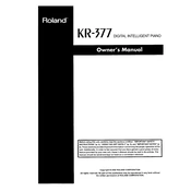 Roland KR-377 manual cover