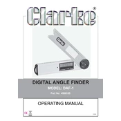 Clarke 4500155 DAF1 Digital Angle Finder manual cover