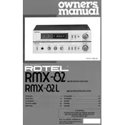 Rotel RMX-82 Receiver manual cover