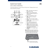 TC Electronic ZEUS DRIVE OVERDRIVE manual cover