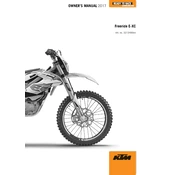 KTM E-XC Freeride 2017 Motorcycle manual cover