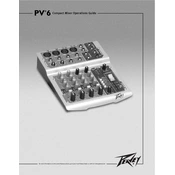 Peavey PV 6 Mixer manual cover