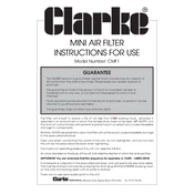 Clarke 5100550 CMF1 Mini Air Filter manual cover