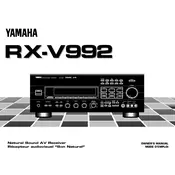 Yamaha RX-V992 Receiver manual cover