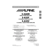 Alpine S-A55V manual cover