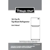 Magic Chef HMDR1000WF Refrigerator manual cover