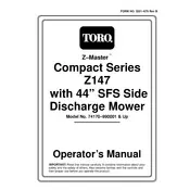 Toro Z Master Z147 44-inch 74170 Mower manual cover