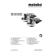 Metabo SXE 450 TurboTec Sander manual cover