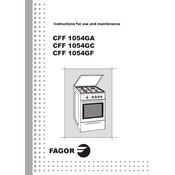 Brandt CFF1054GA Cooker manual cover