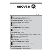 Hoover HVE 93 X manual cover