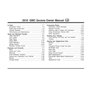 GMC Savana 2010 manual cover