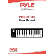 Pyle PMIDIKB10 Piano Controller manual cover