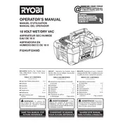 Ryobi P3240ID Vacuum manual cover