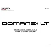 Trek Domane Plus LT Bicycle manual cover