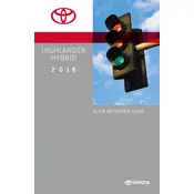 Toyota Highlander Hybrid 2018 SUV manual cover