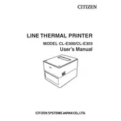 Citizen CL-E303 Printer manual cover