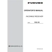 Furuno FAX-30 Receiver manual cover