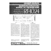 Rotel RT-1024 Tuner manual cover