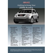 GMC Arcadia 2008 manual cover