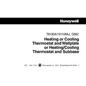 Honeywell 191108AJ Subbase manual cover