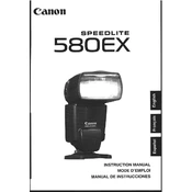 Canon Speedlite 580EX manual cover