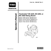 Toro TimeCutter SS 3225 74710 Mower manual cover