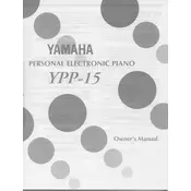 Yamaha YPP-15 Piano manual cover