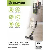 Daewoo Cyclone Digi One 29.6V Cordless Vacuum FLR00043 Vacuum Cleaner manual cover