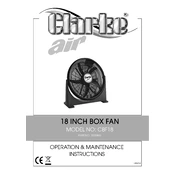 Clarke 3230465 CBF19 19 Inch Box Fan manual cover