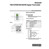 Honeywell T6811DP08 Thermostat manual cover