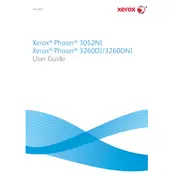 Xerox Phaser 3052NI Printer manual cover