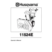 Husqvarna 11524E Snow Thrower manual cover