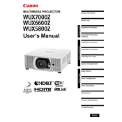 Canon WUX5800Z manual cover