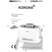 Korona 21500 Toaster manual cover