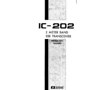 Icom IC-202 Transceiver manual cover