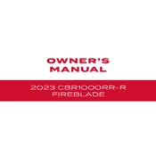 Honda CBR1000RR-R Fireblade 2023 Motorcycle manual cover