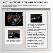 Acura MDX Rain Sensing and Headlight Integrated Wipers 2015 SUV manual cover