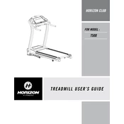 Horizon Fitness T500 2008 Treadmill manual cover