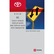 Toyota 86 Display Audio System 2019 Sports Car manual cover