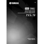 Yamaha TSX-70 Audio System manual cover