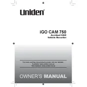 Uniden iGO CAM 750 Recorder manual cover